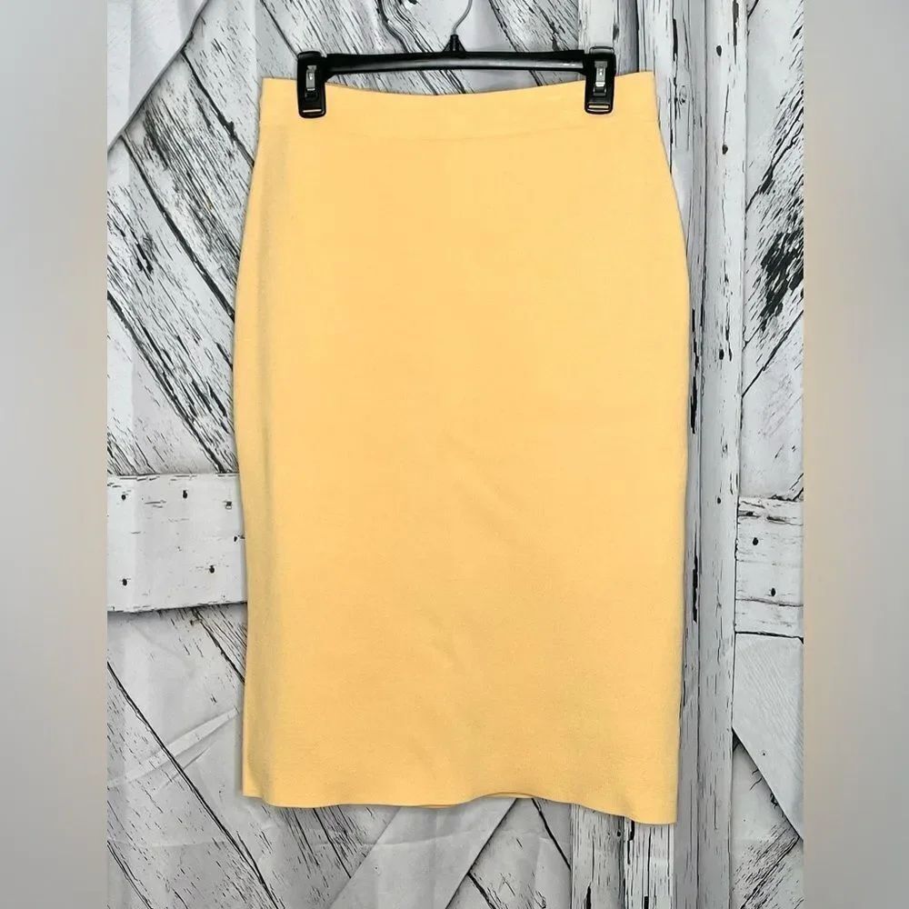House of Harlow 1960 Knit Pencil Skirt Cream Large